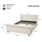 Queen Size Upholstered Bed Frame