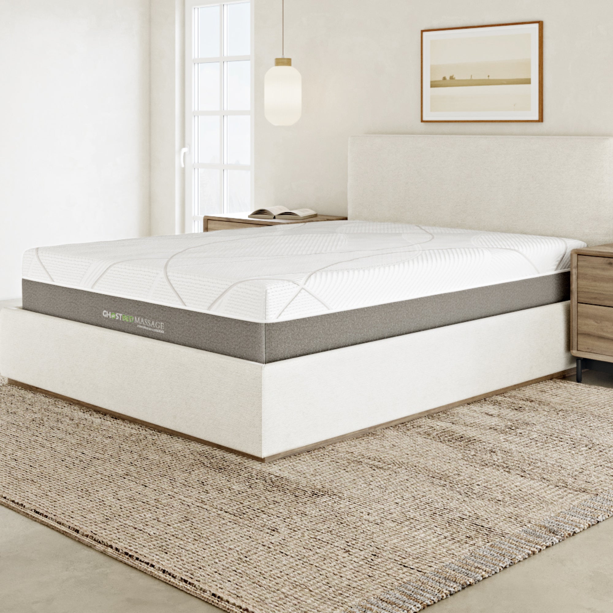 GhostBed Massage Mattress Hybrid 12" Profile - Twin XL