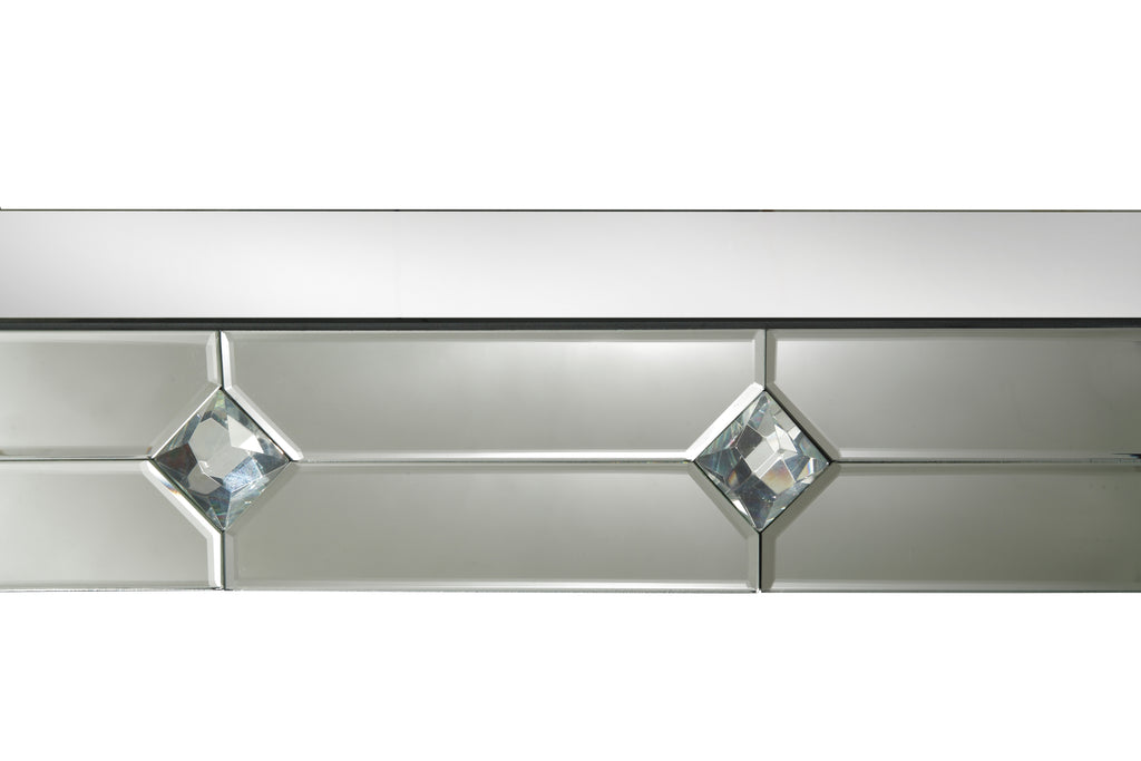 Hessa Mirrored & Faux Rhinestone Console Table