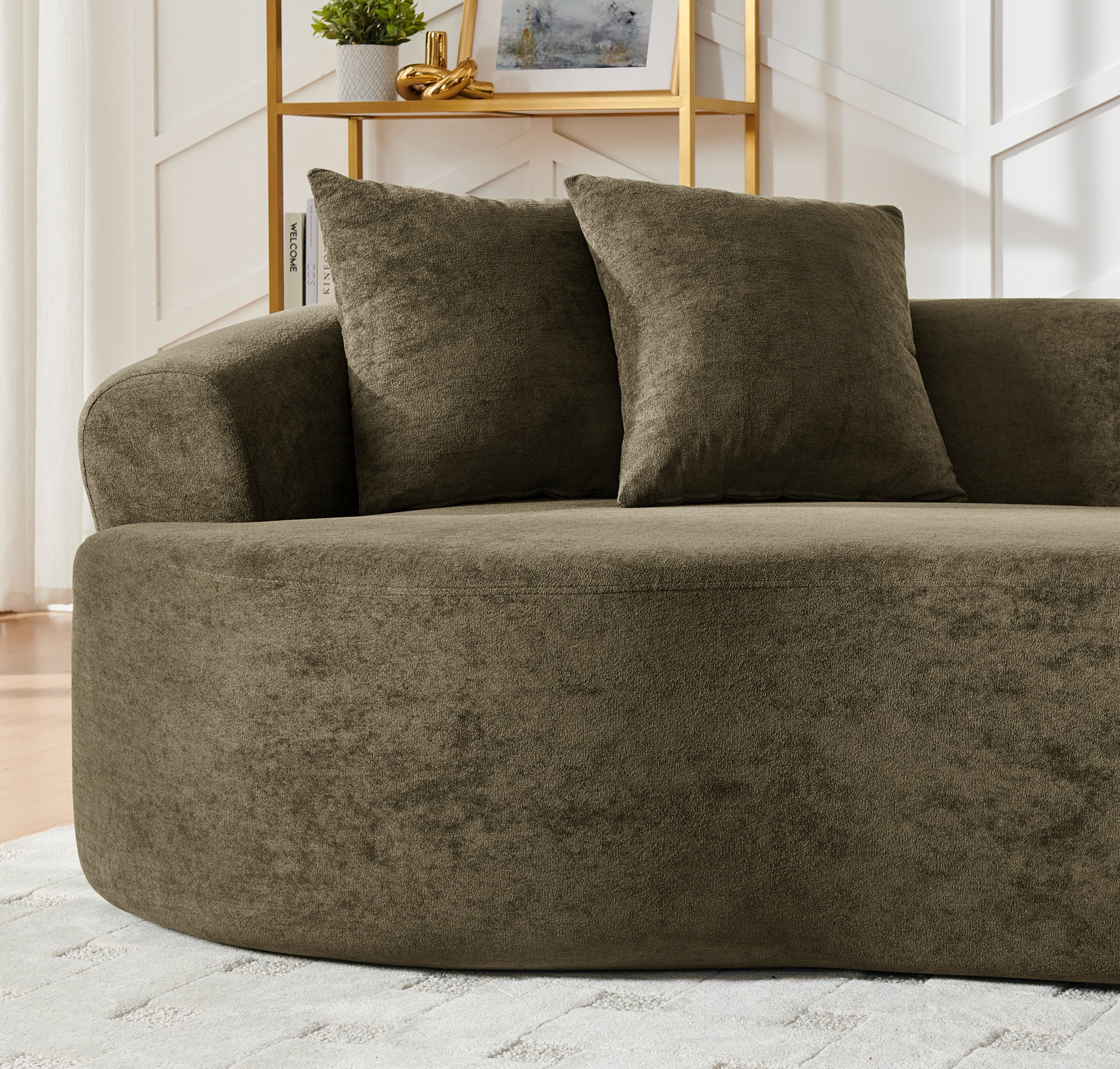 Modern Cloud 4-Seater Sectional Curved Sofa