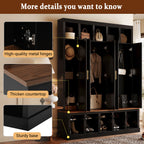 U-Can Farmhouse Entryway Storage Cabinet Coat Closet
