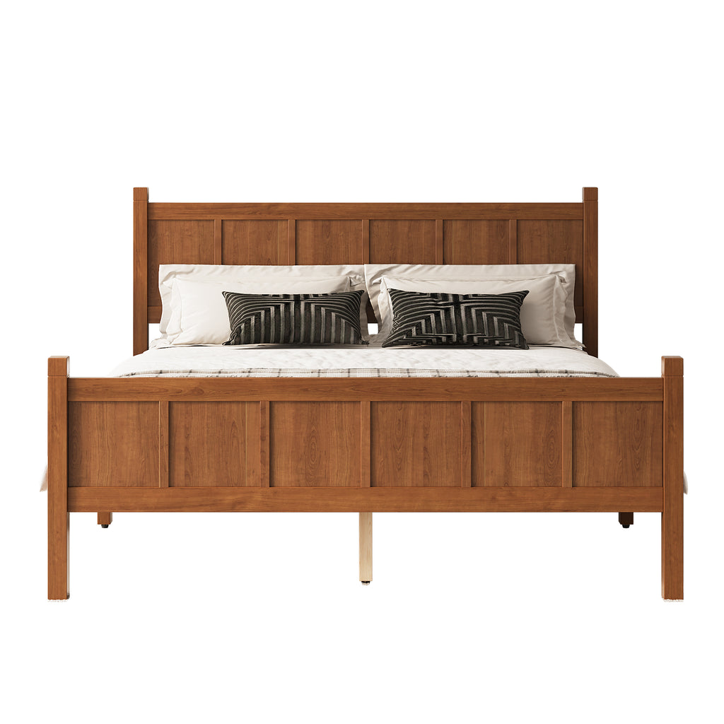 Queen Size Flat Panel Bed with Headboard & Footboard