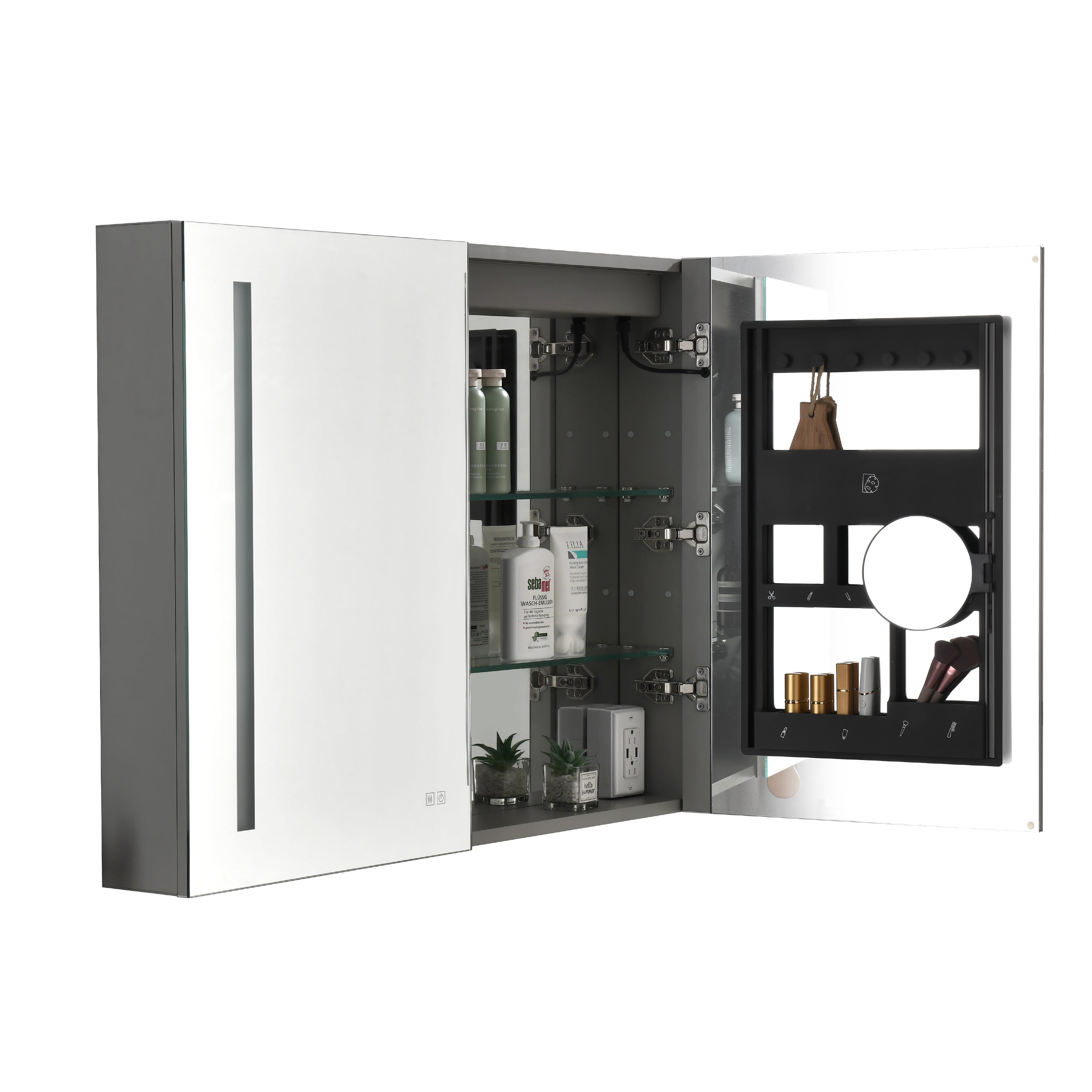 40 x 30 Inch LED Lighted Bathroom Medicine Cabinet