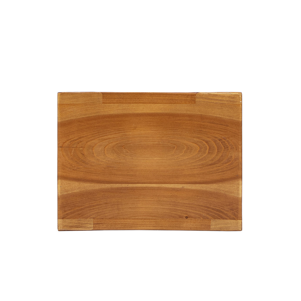 Nico Reclaimed Wood Sculptural Stool Ottoman - Honey Aged