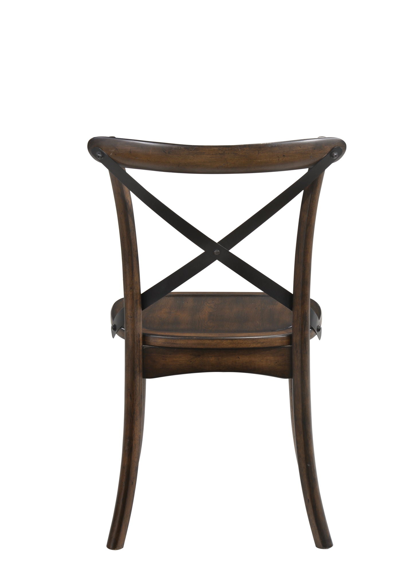 Kaelyn Metal Side Chair Set of 2 - Dark Oak