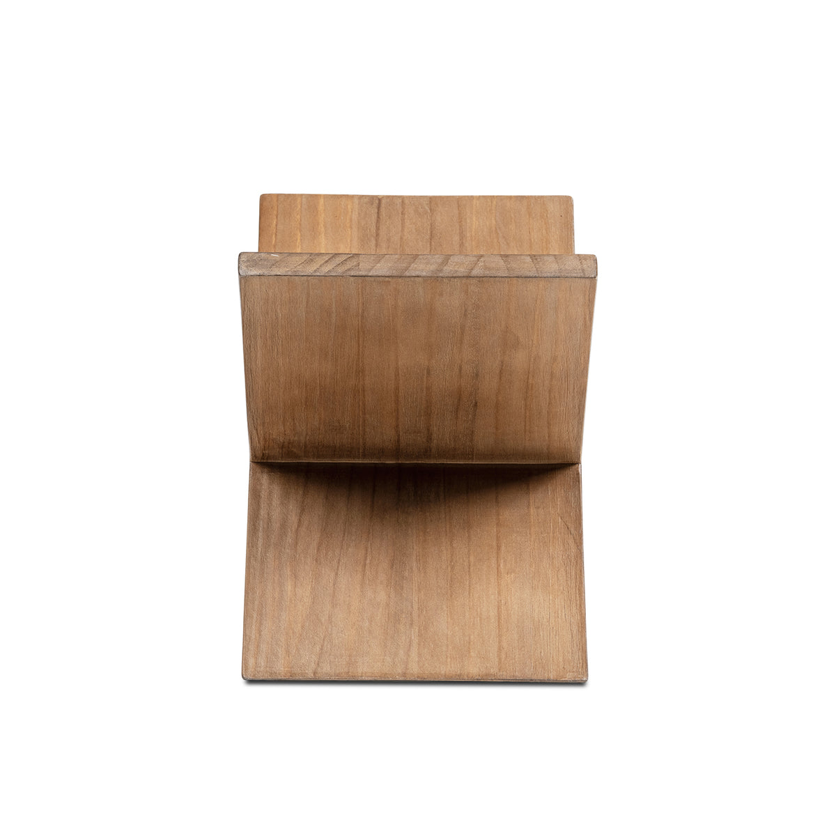 Otto 9-Inch Tall X-Shaped Wood Display Shelf, Medium Brown