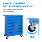 Rolling Metal Tool Chest with 6 Drawers - Blue