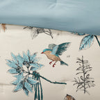 7 Piece Printed Cotton Twill Comforter Set - Khaki King