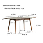 Walnut Color Solid Dining Table