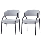 Upholstered Dining Chairs With Metal Legs (Set of 2)