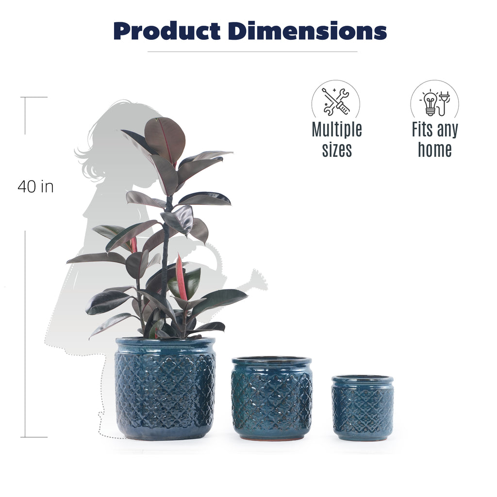 Handmade Ceramic Flower Pot Set of 3