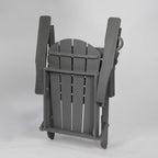 HDPE Folding Adirondack Chair with Dual Cup Holder