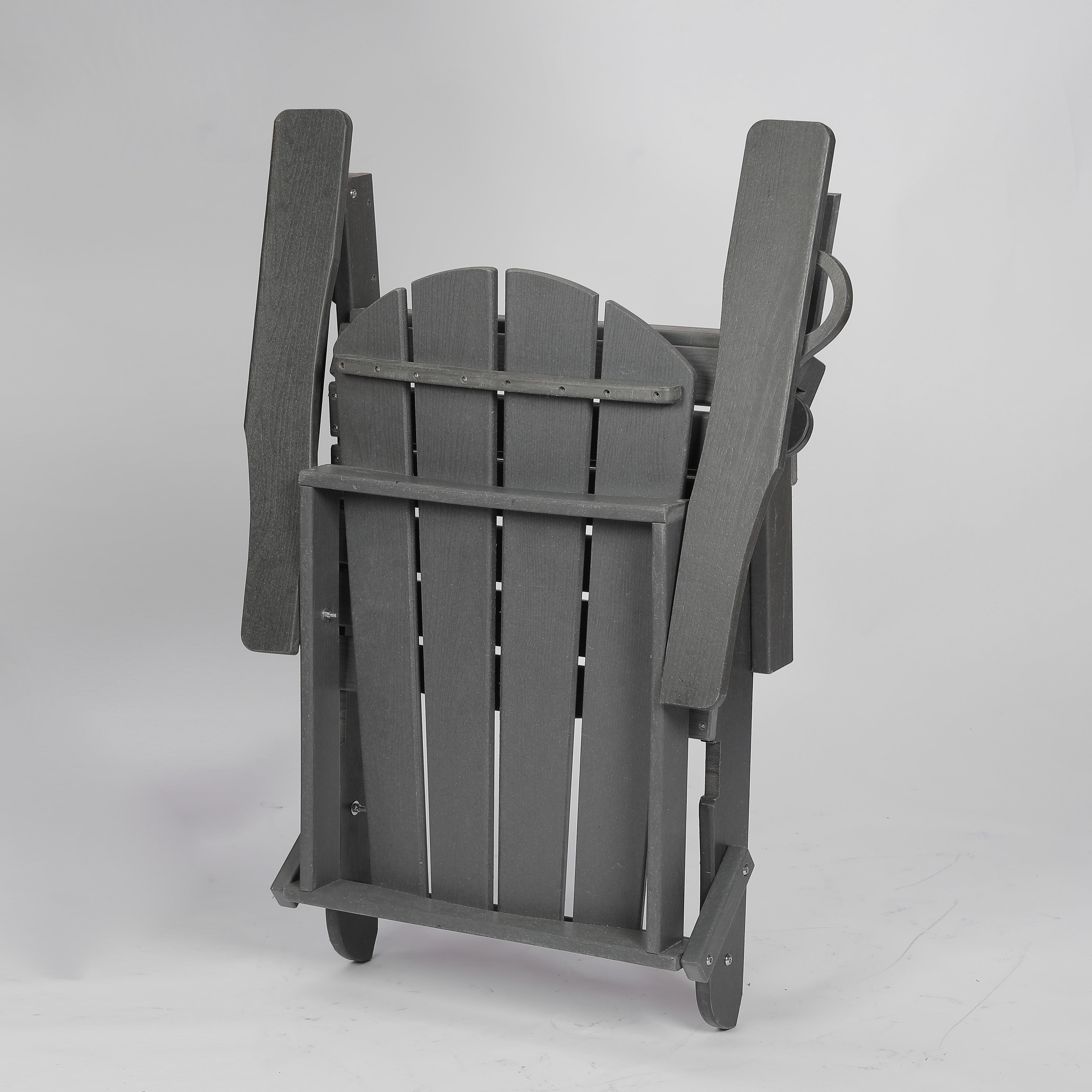 HDPE Folding Adirondack Chair with Dual Cup Holder