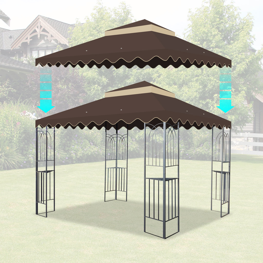 10x10 Ft Outdoor Patio Gazebo Replacement Canopy