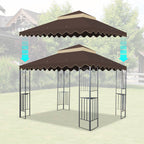 10x10 Ft Outdoor Patio Gazebo Replacement Canopy