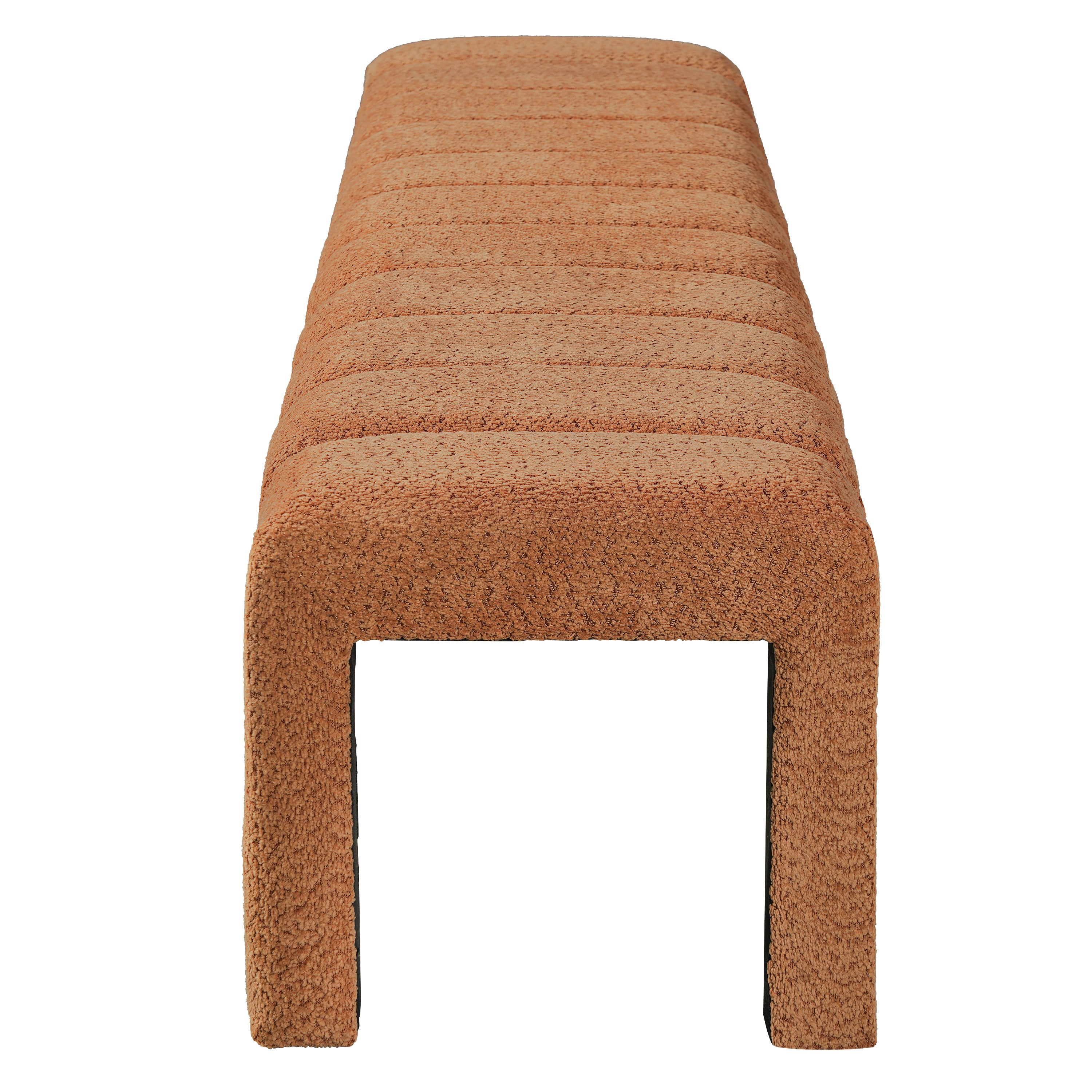 63-Inch Modern Minimalist Multi-Functional Boucle Bench - Orange