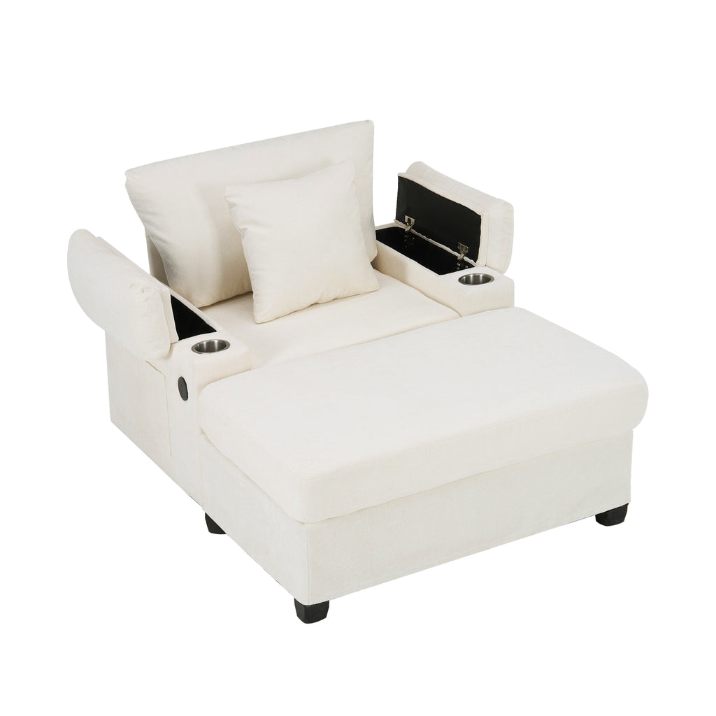 Ergonomic Oversized Chair with Ottoman