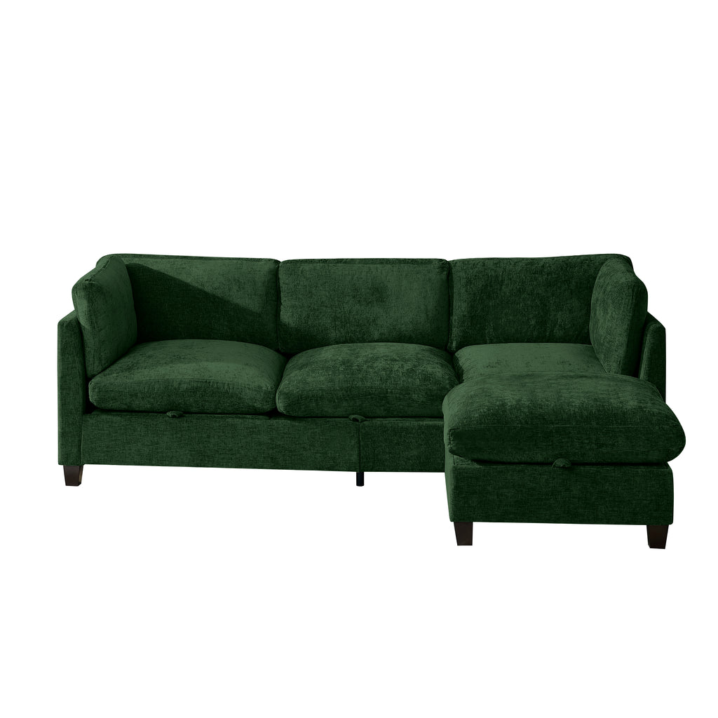 96.5" Sectional Couch for Living Room with Ottoman