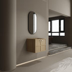 24" Wall-Mounted Bathroom Vanity, 2-Soft Closing Door