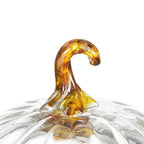 Set of 4 Clear Glass Pumpkins