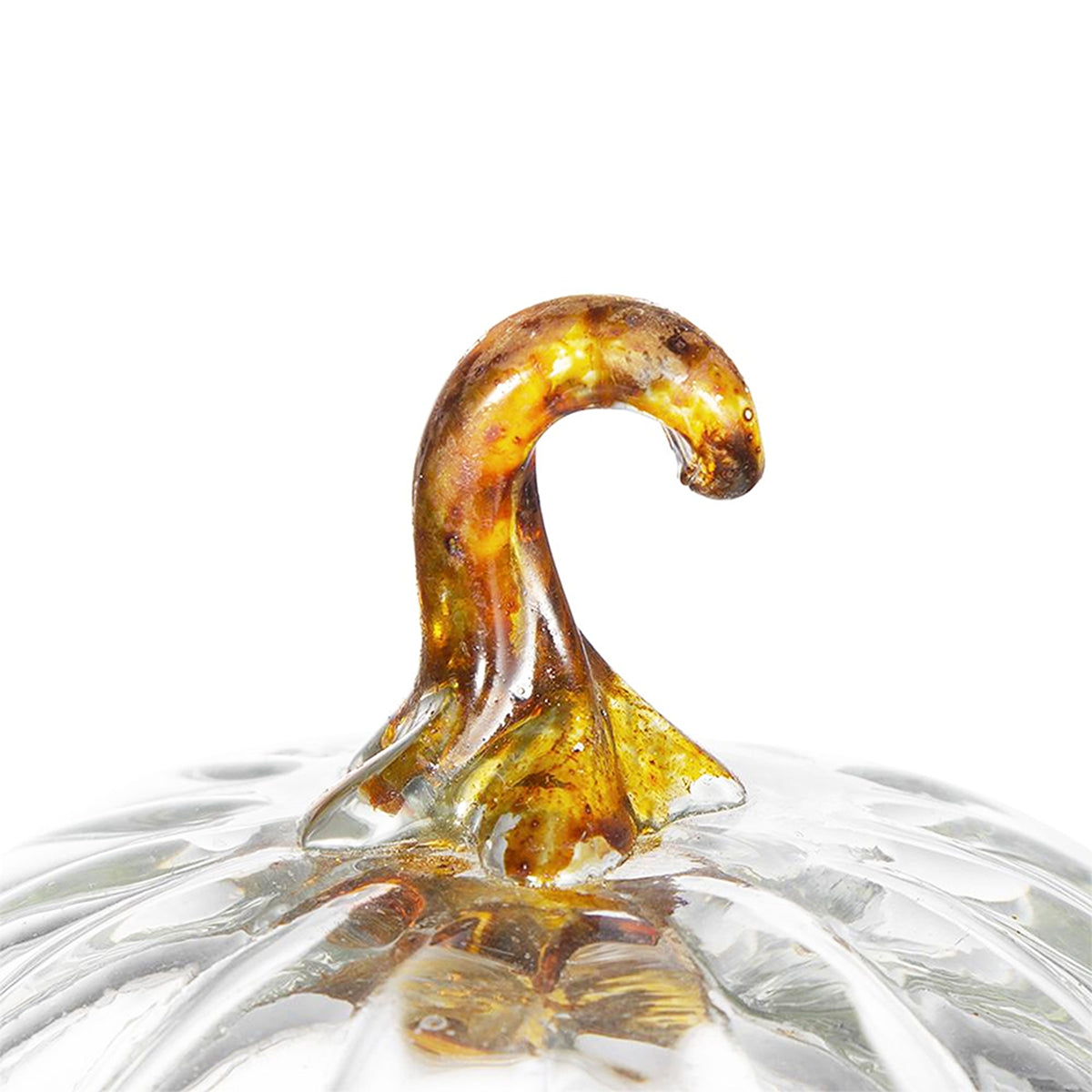 Set of 4 Clear Glass Pumpkins