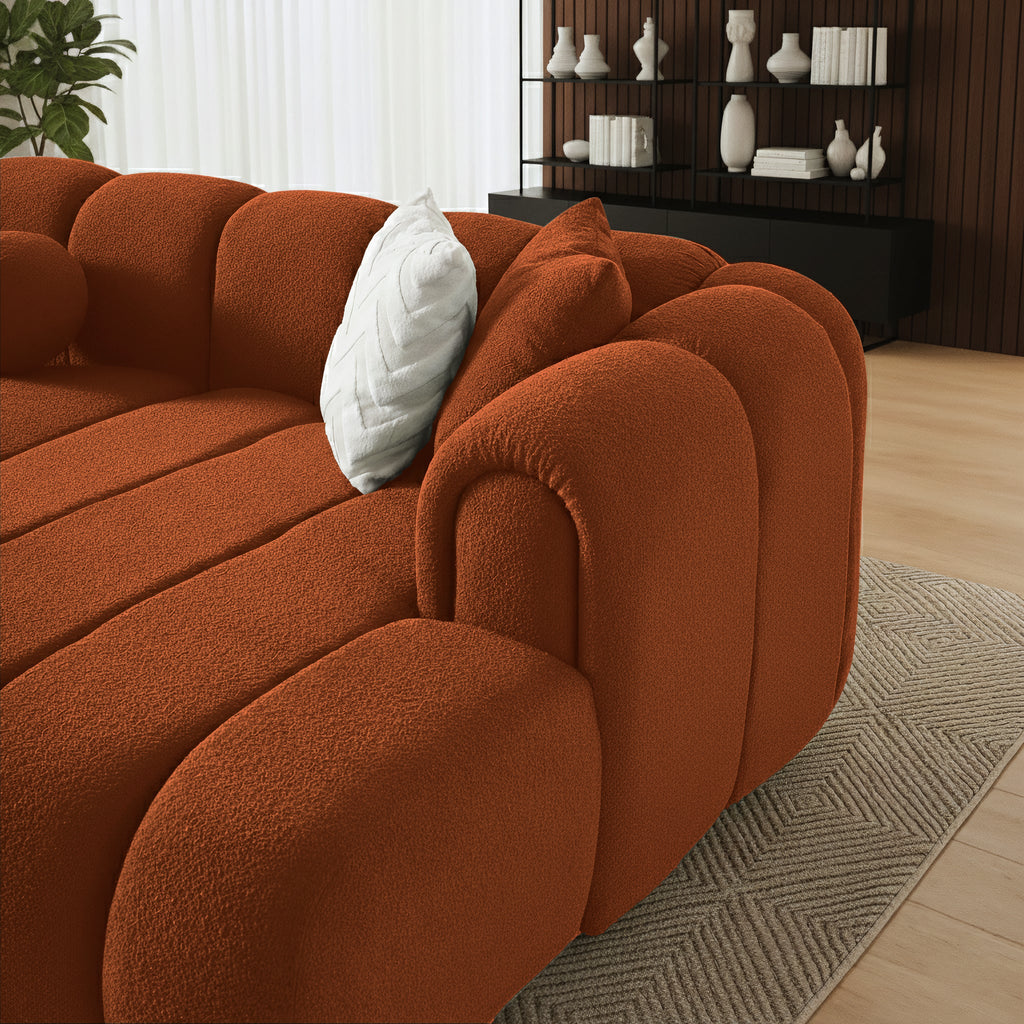 Beatrice Modern Tufted Burnt Sectional