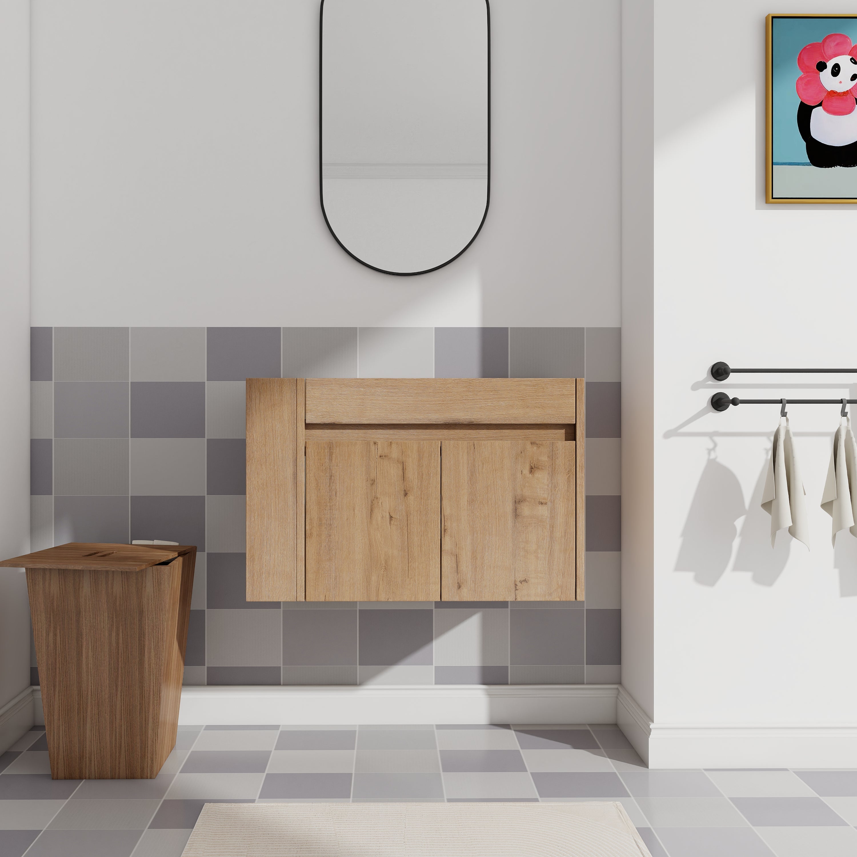 30 Inch Bathroom Vanity With Open Shelf