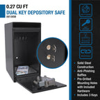 0.27 Cu Ft Dual Key Depository Safe