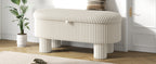 Modern Corduroy Storage Ottoman