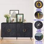 Modern Lacquered 4 Door Wooden Cabinet Sideboard Buffet