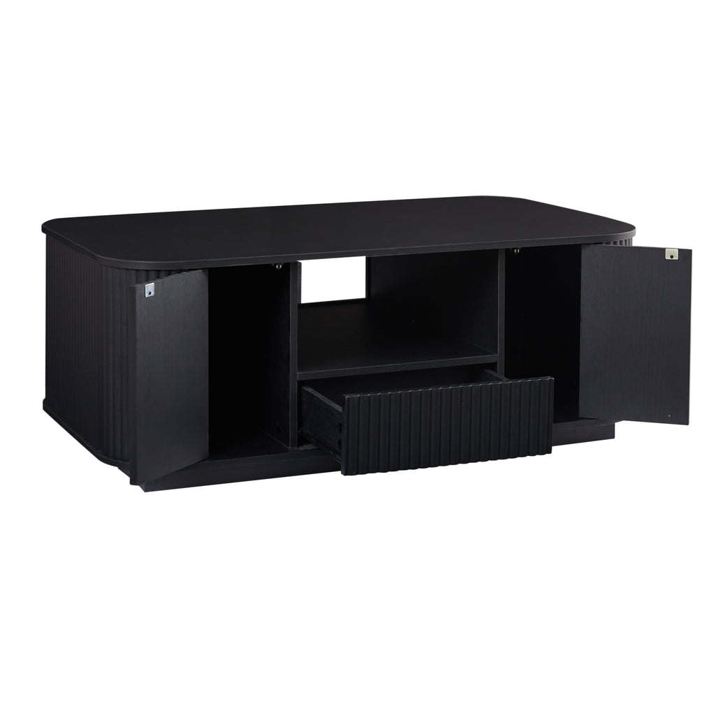 Modern Luxury Oval Coffee Table with Drawers