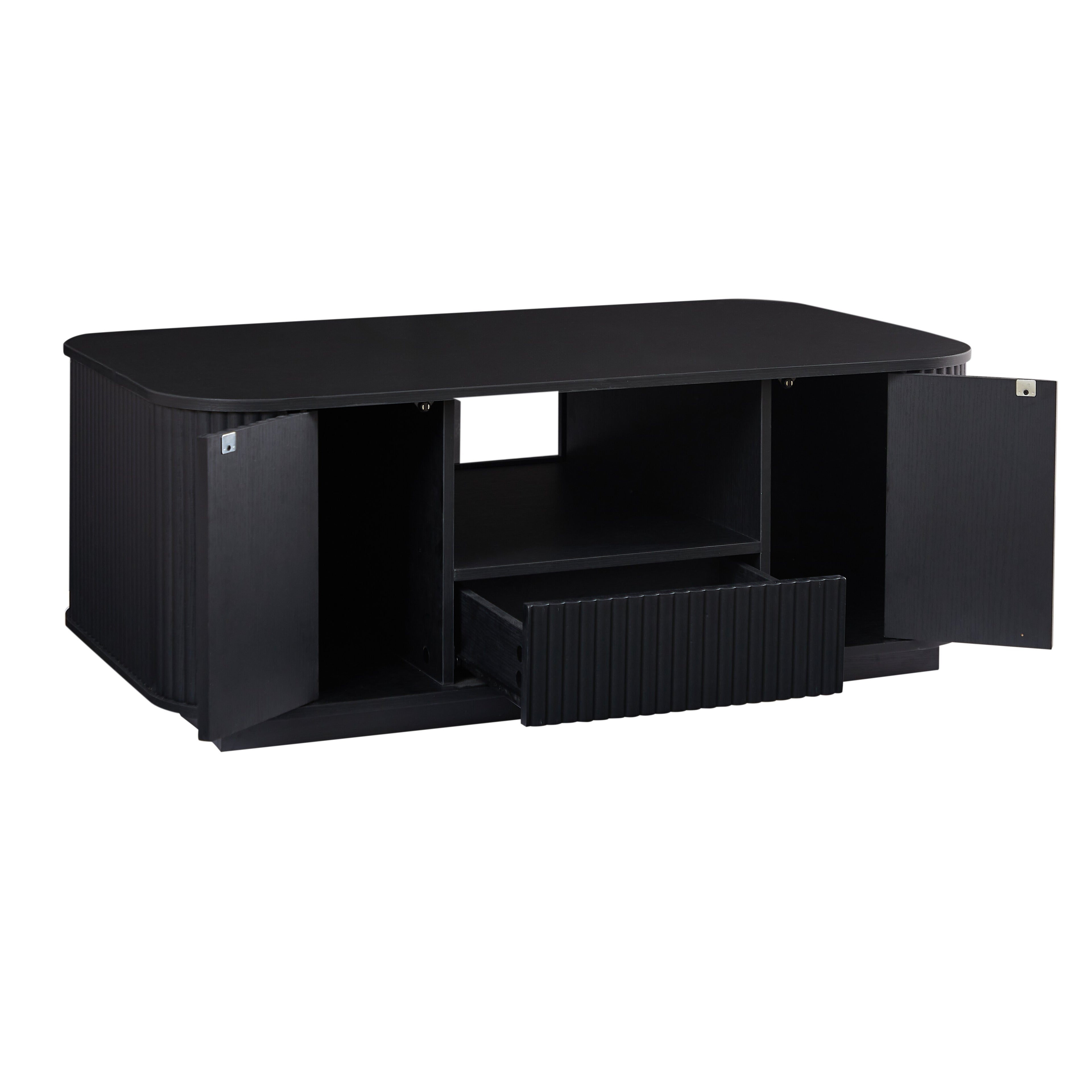 Modern Luxury Oval Coffee Table with Drawers