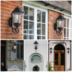 27" Outdoor Wall Lantern with Dusk to Dawn Sensor