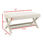 Comfort Double Bench Upholstered in Velvet Fabric