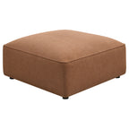 Jennifer Terracotta Square Upholstered Ottoman
