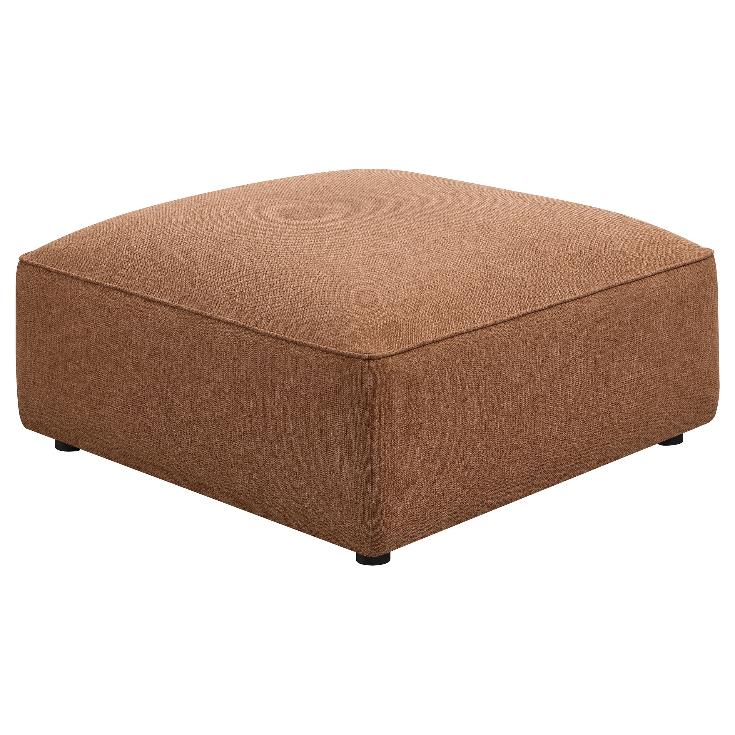 Jennifer Terracotta Square Upholstered Ottoman