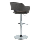 Contemporary Adjustable Barstool with Swivel