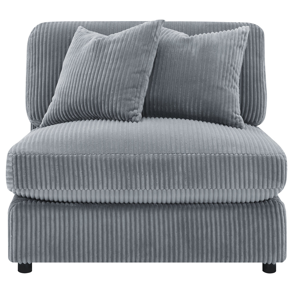 Cassidy Fog Upholstered Armless Chair