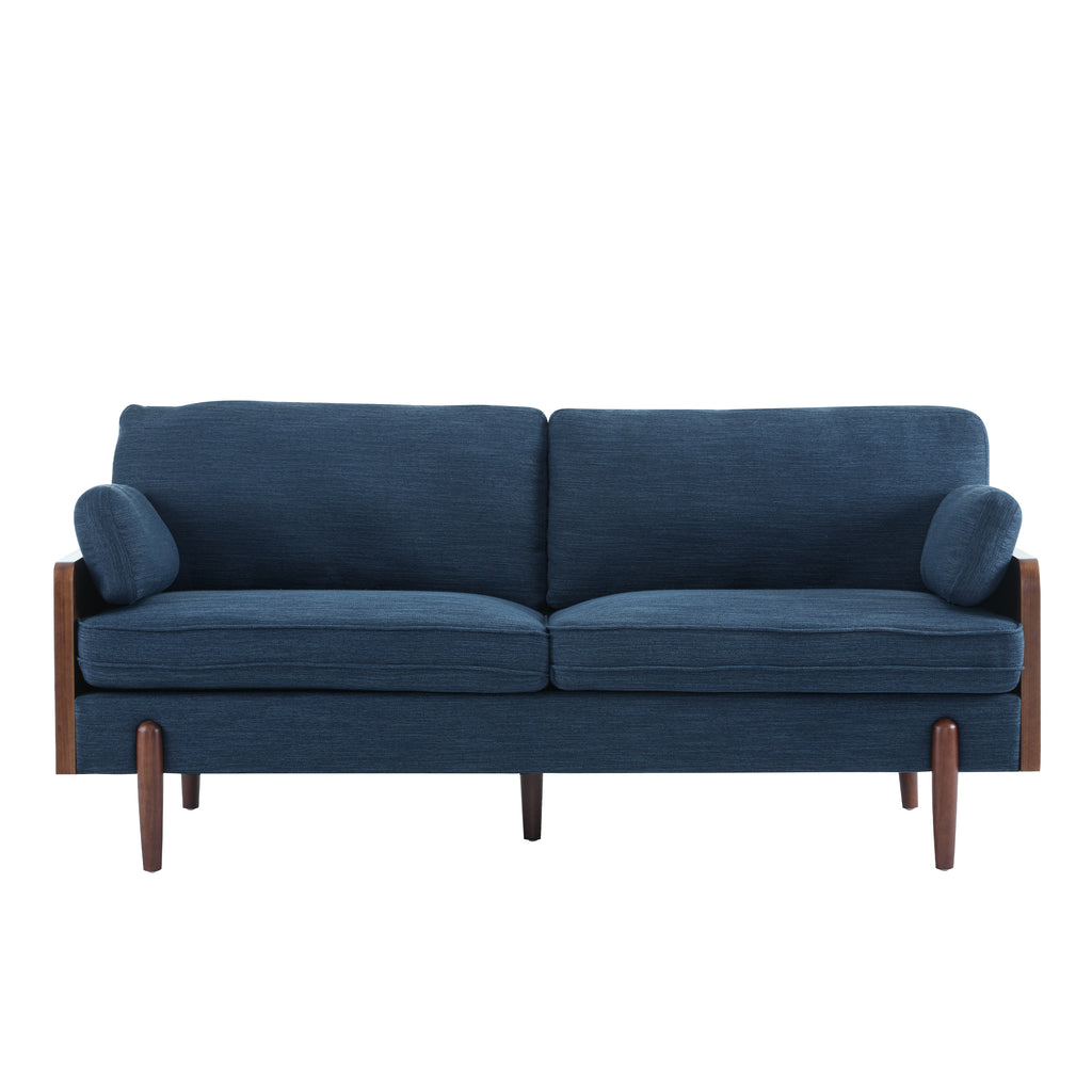 Mid-Century Modern Navy Sofa