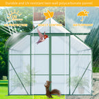 Green Double Door Polycarbonate Greenhouse - 8x6ft