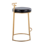 Round 26" Contemporary Fixed-Height Counter Stool