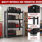 60"H 4-Tier Adjustable Heavy Duty Shelving Rack