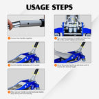 ARTMAN 3T Aluminum Iron Hydraulic Trolley Jack