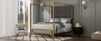 Gold Metal Canopy Bed
