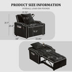 Sleeper Sofa Chair Bed - 3 In 1 Convertible Design