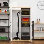 55.1" Tall Wooden Vacuum Storage Cabinet