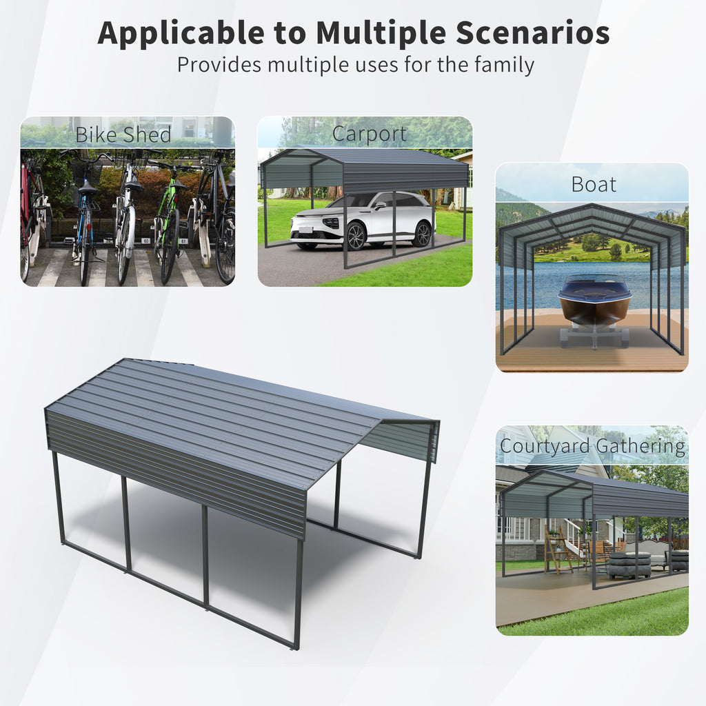Outdoor Carport - 10 X 15 FT Heavy Duty Canopy