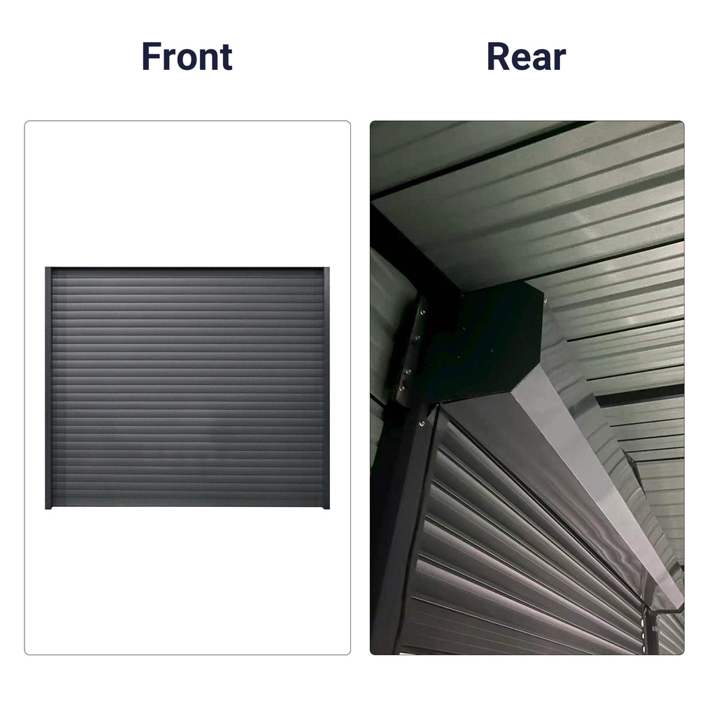 8.5' x 8.5' Motorized Roll-Up Door Kit for Double Garage Metal Shed