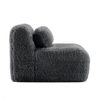 Aviana Armless Sofa W/Pillow Plush Fabric-Dark