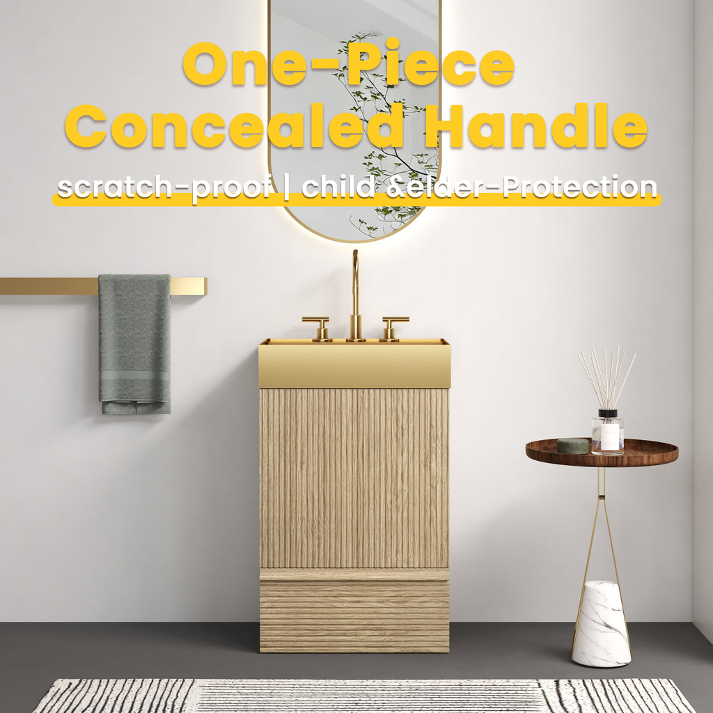 Gada 20" Striped Light Bathroom Vanity